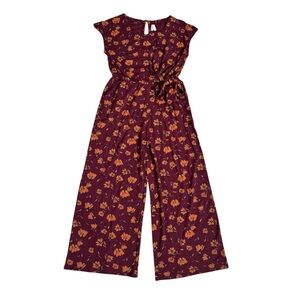 Pact Burgundy Floral Jumpsuit